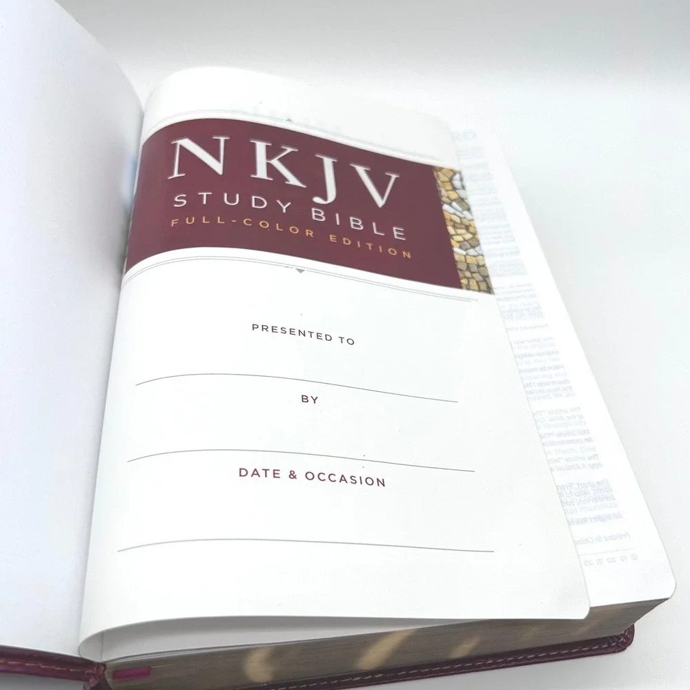 NKJV Study Bible Third Edition Full-Color Thomas Nelson Burgundy Leathersoft